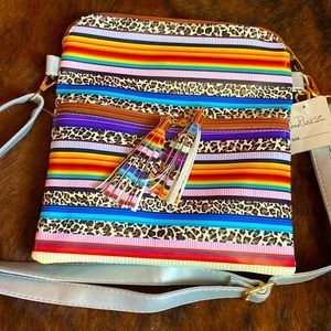 Crossbody Cheetah Print Rainbow Purse - NEVER USED